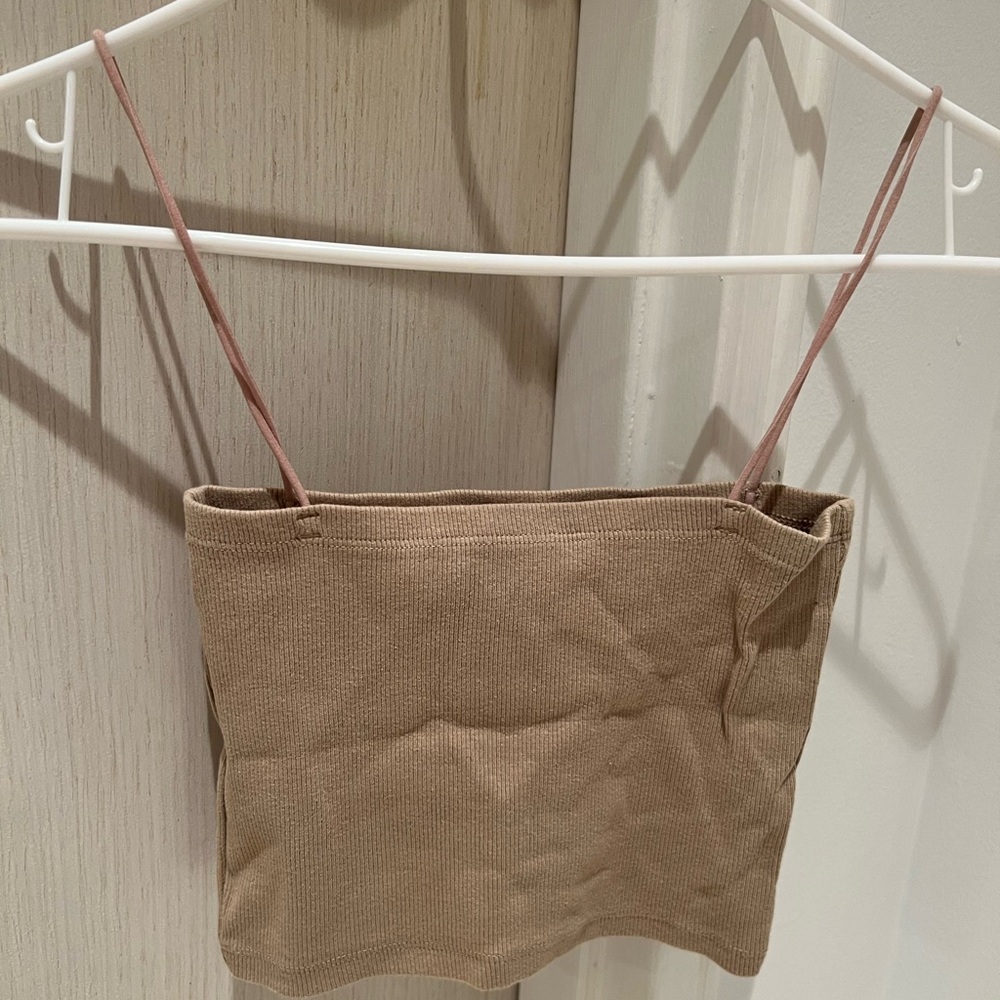 Zara spaghetti strap crop top